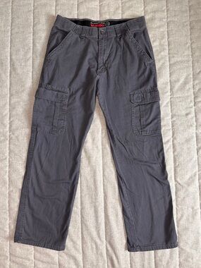 Wrangler ATG Hiking Pants Mens 32x30 All Terrain Gear Cargo Gray Outdoor Work